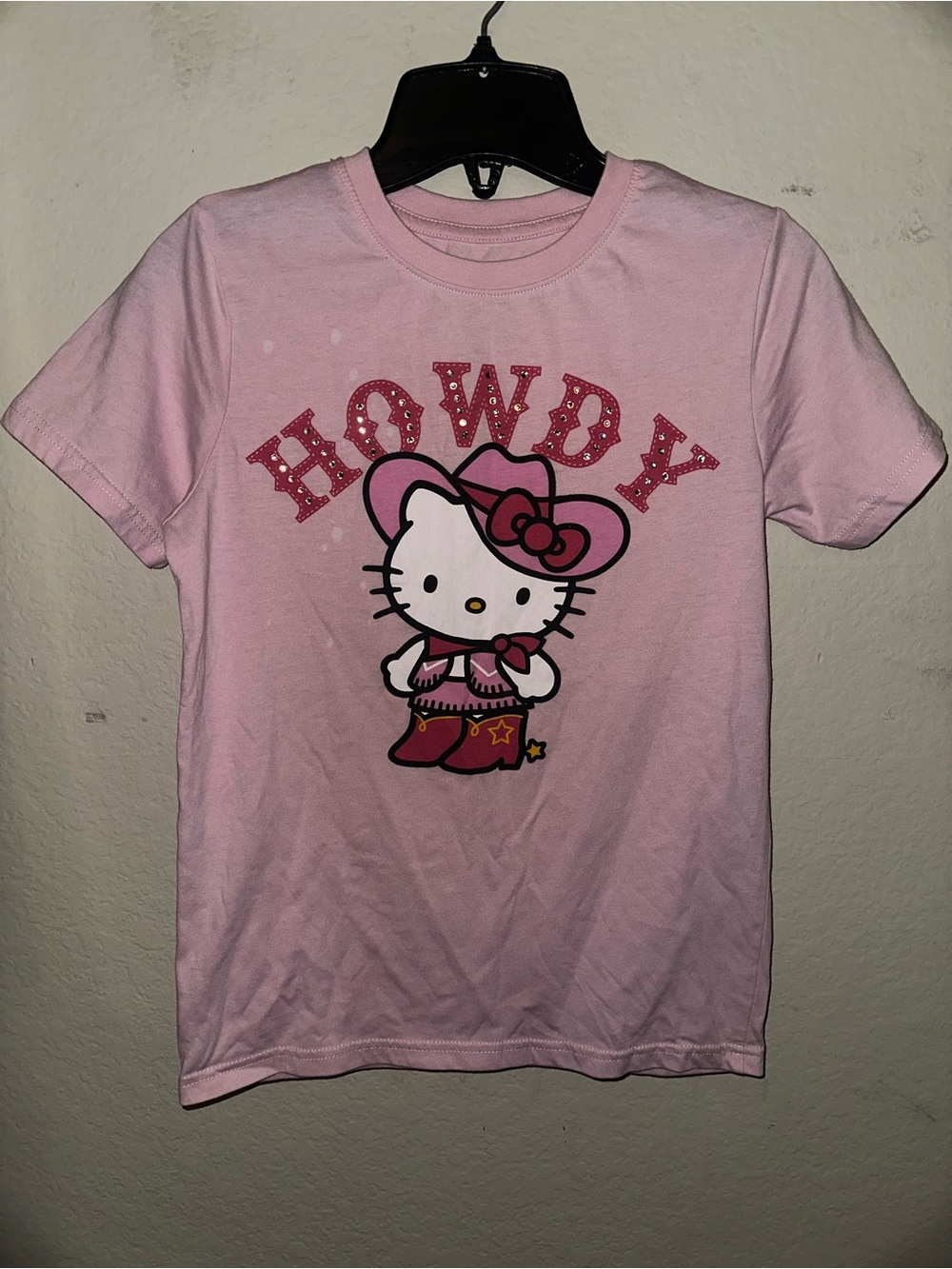 Hello kitty pink cowgirl top size large